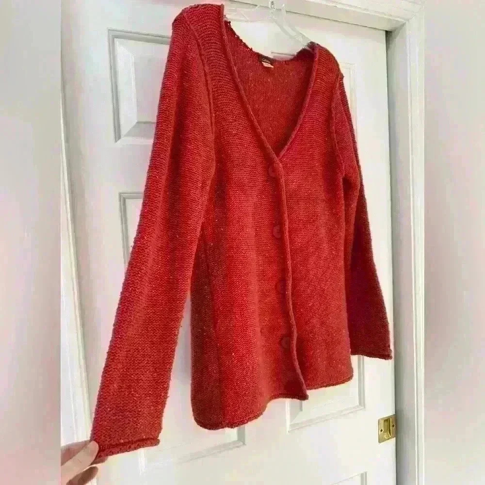 Cabela's Marbled V Neck Button Down Cardigan Sweater‎ Size:Medium